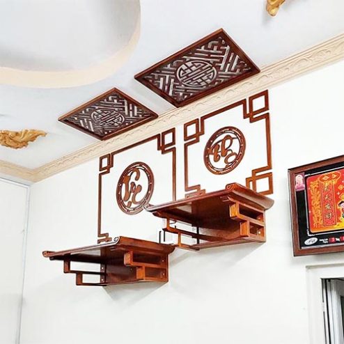 Trang Thờ Treo Tường 2 Tầng Đẹp BT-8766