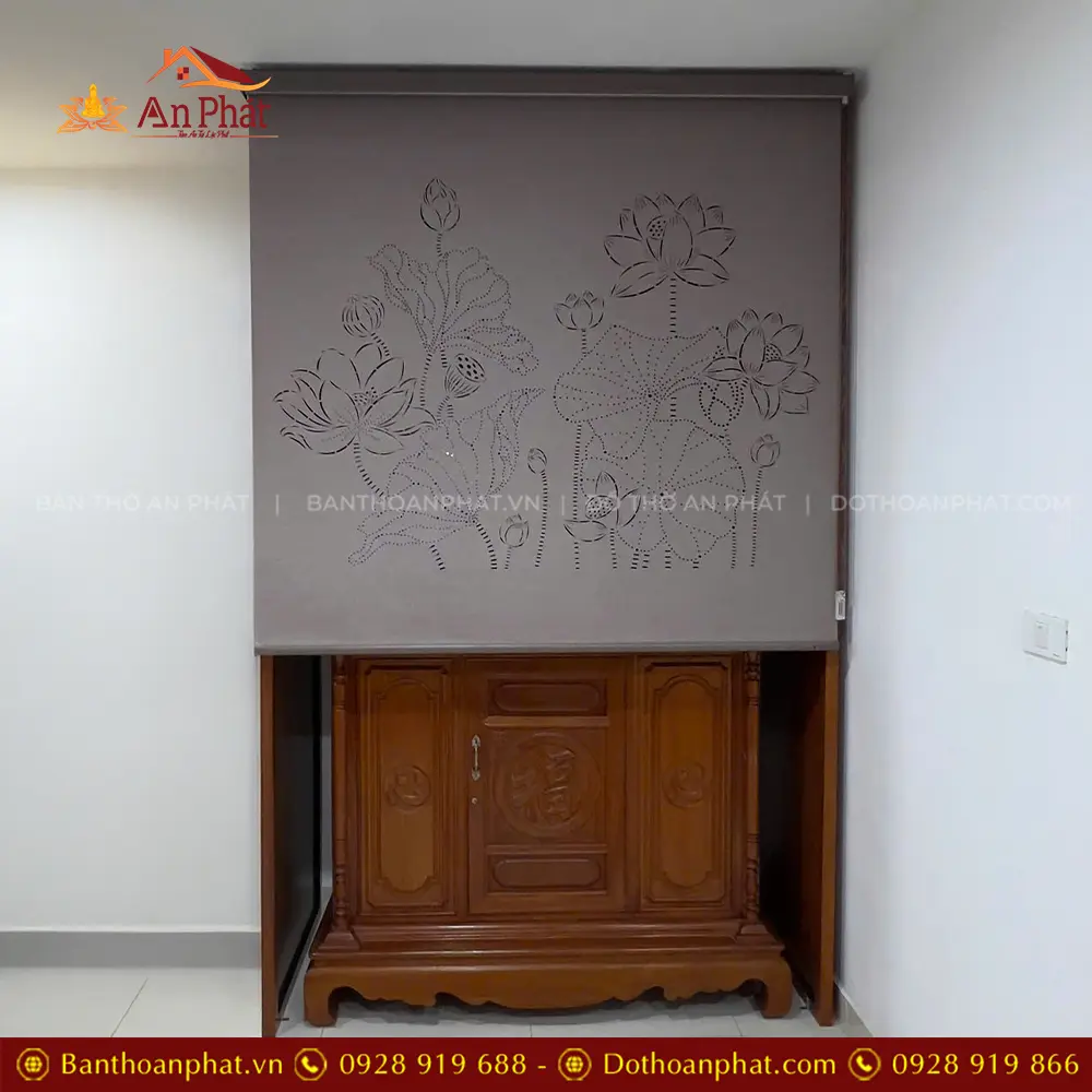 Vách Ngăn Bàn Thờ Đẹp Kết Hợp Rèm Vải Che Bàn Thờ VN-4361 14 Vách Ngăn Bàn Thờ Đẹp Kết Hợp Rèm Vải Che Bàn Thờ VN-4361