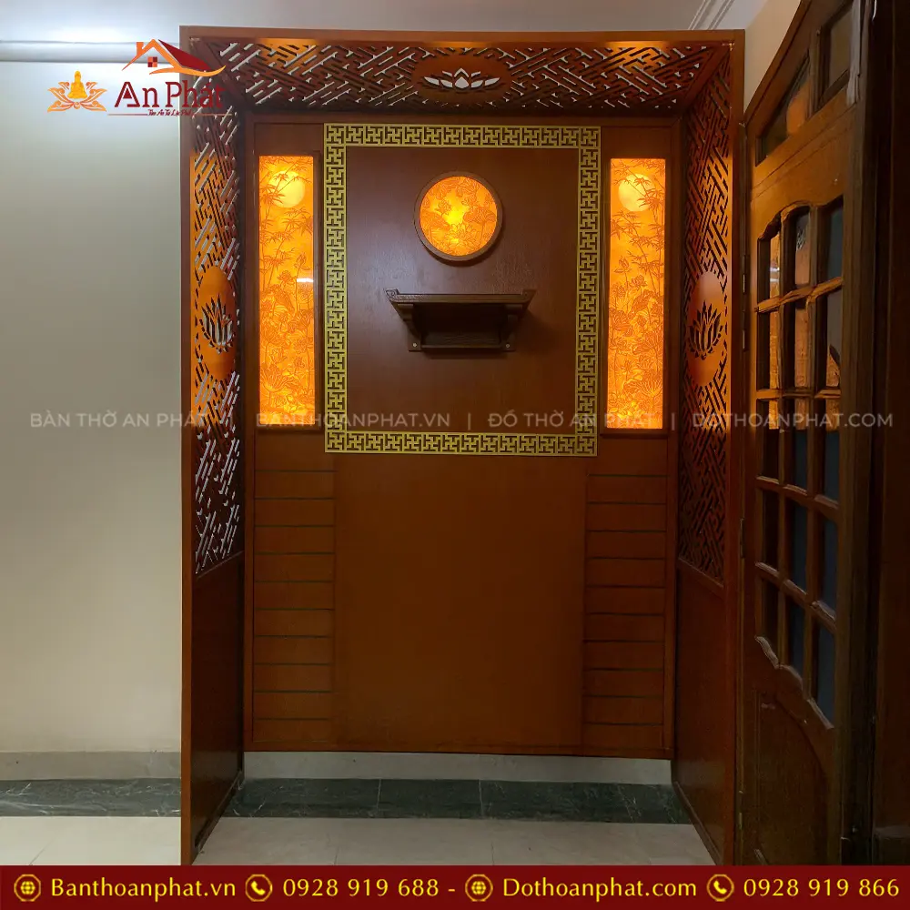 Vách Ngăn Phòng Thờ Đẹp Gỗ MDF VN-4352 13 Vách Ngăn Phòng Thờ Đẹp Gỗ MDF VN-4352